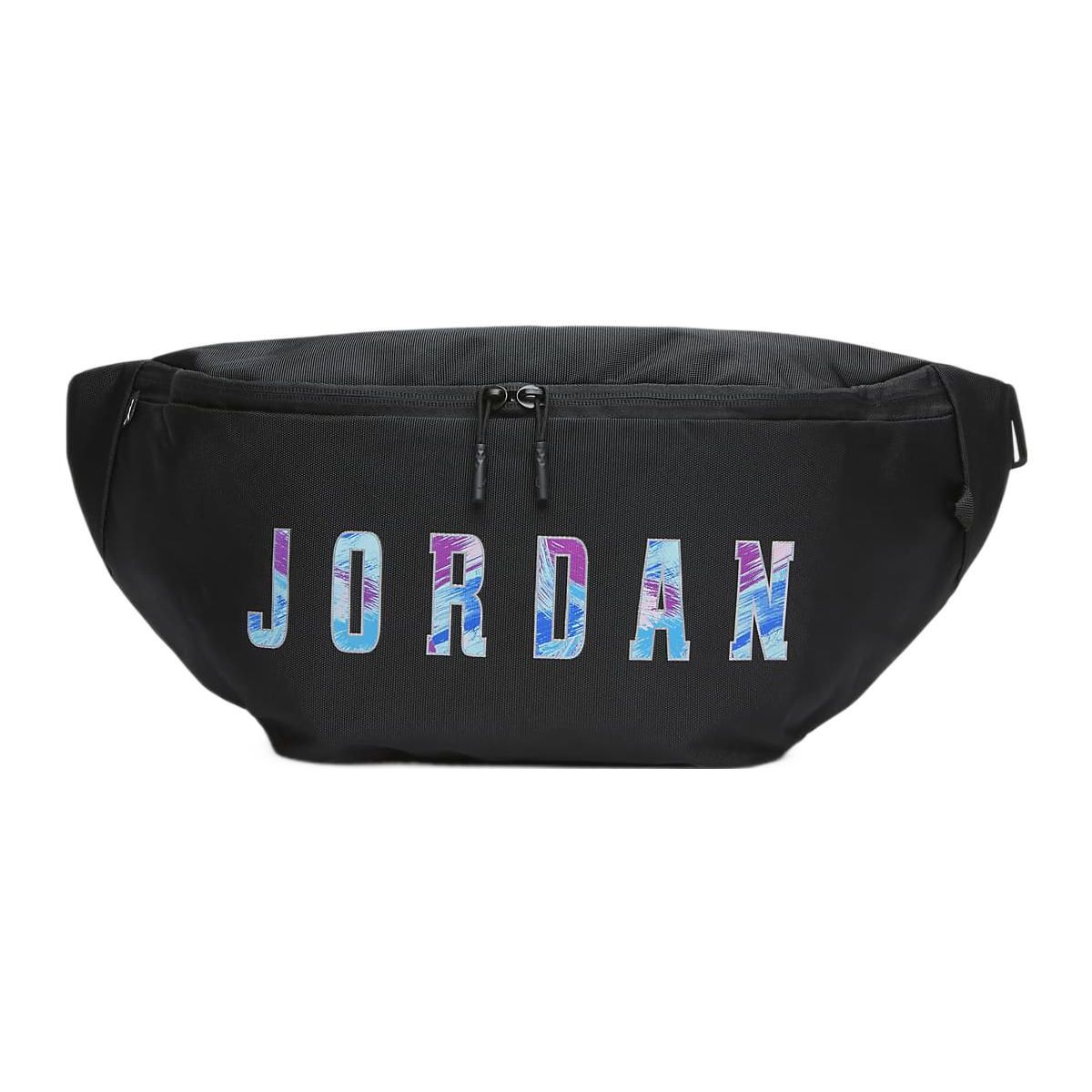 Jordan 25th Anniversary Logo Print Classic Sports Style Polyester Waist Bag Crossbody Bag Unisex bags Black FB2396-010 Black