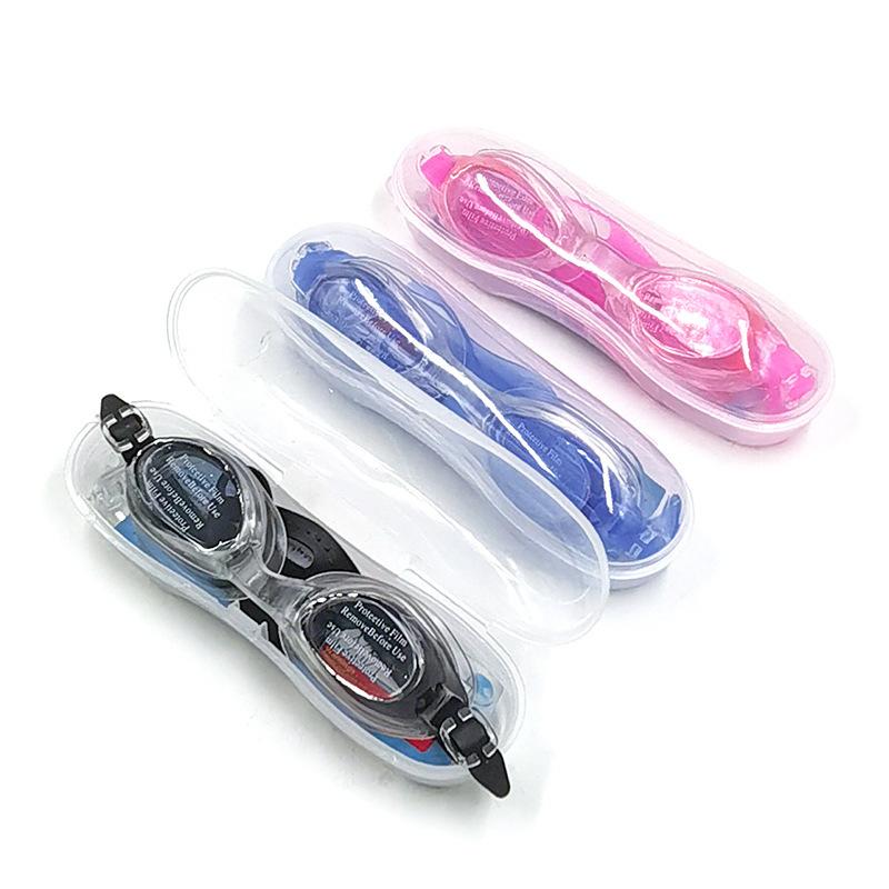 Gogle do pływania w pudełku wodoodporne gogle basen okulary do pływania męskie i damskie gogle do pływania płaskie światło gogle do pływania gogle do nurkowania