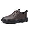 Men's Shoes Autumn New Low-top British Martin Boots 2025 Tooling Casual Leather Shoes Black Winter Cotton Shoes