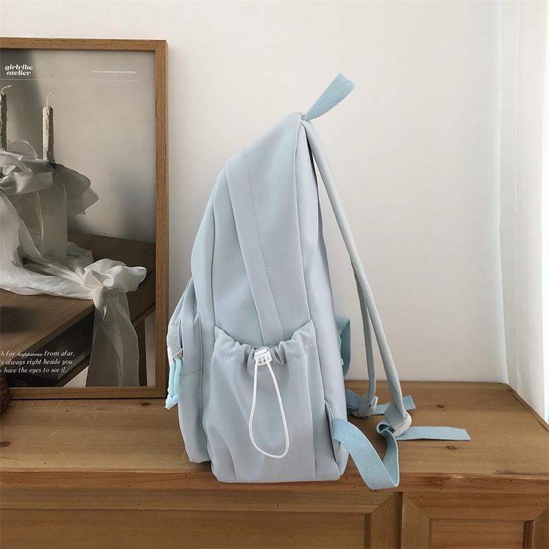 Cartoon Women's Backpack Student Large Capacity School Bag Color Block Campus Backpack