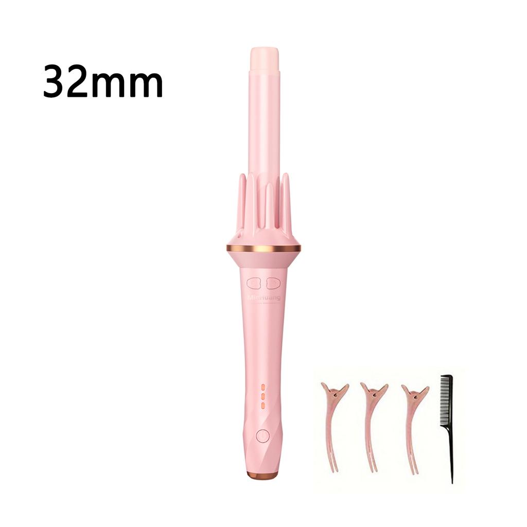 32MM Automatic Curling Iron Voluminous Curls Hair Styler 3 Temperature Settings Fast Heating Low Power Safe Salon Tool