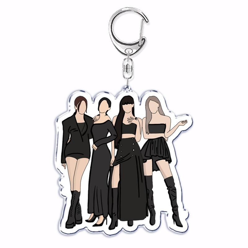 Hot Popular Korean Fashion Kpop Girls Band Keychain for Women Man Bag Accessories Bag Key Chain Ring Keychains Jewelry Fans Gift