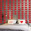 Red Hearts Garland DIY Valentines Day Hanging String Garland Day Wedding Anniversary Birthday Party Decor