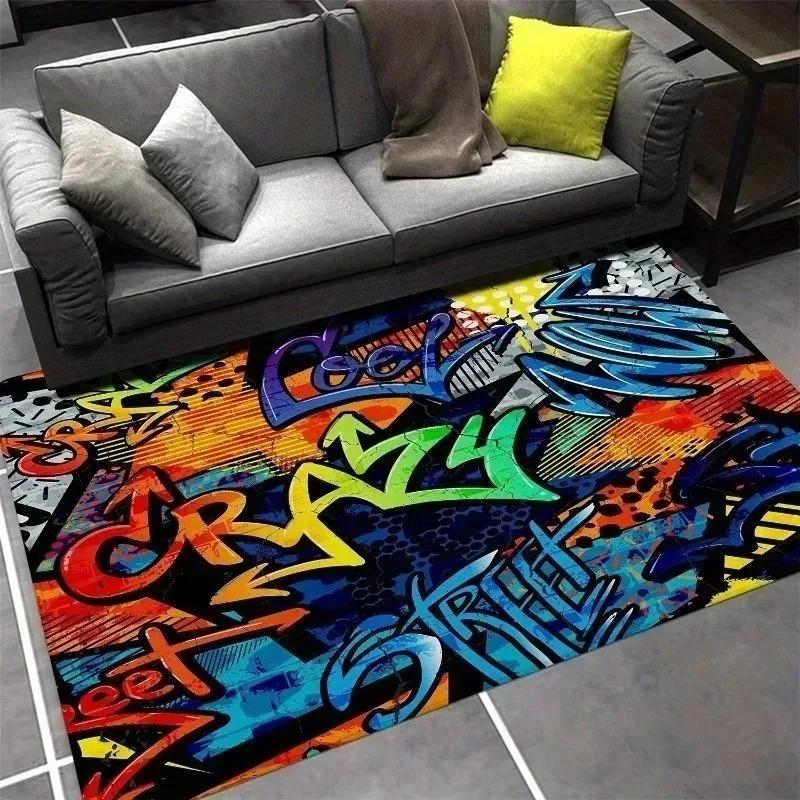 1PC Rose Arts Pattern Living Room Rugs Kitchen Rugs Non-Slip Home Door Mats Pop Arts Bath Mat Carpet for Home Sink Laundry Decor