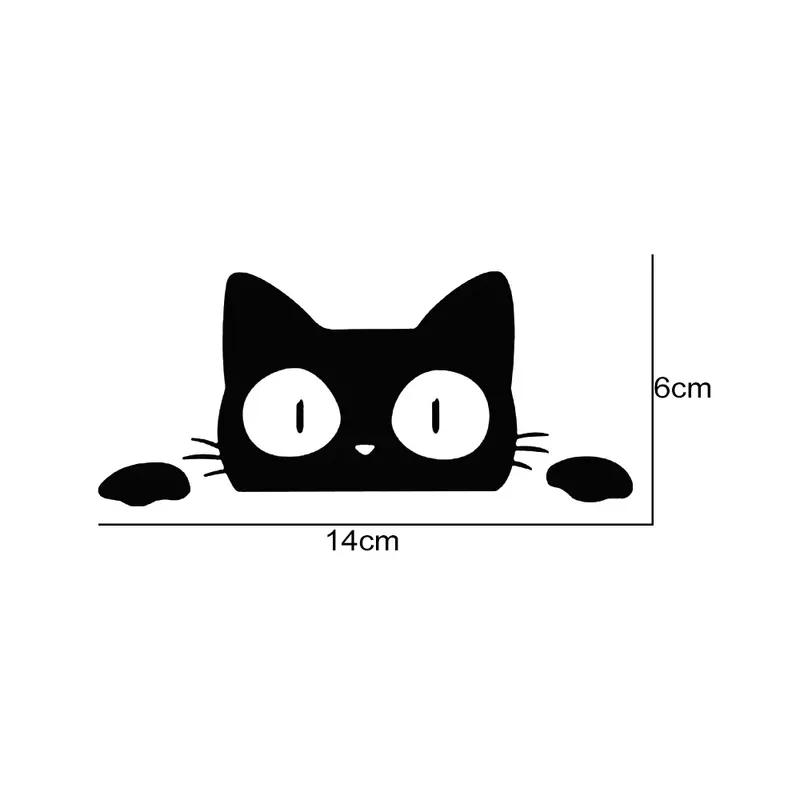 14x6cm Peeking Cat Cartoon Kitty Car Sticker Auto Body Bumper Windows Motorcycle Laptop Walls Vinyl Film Decal Car Accessories