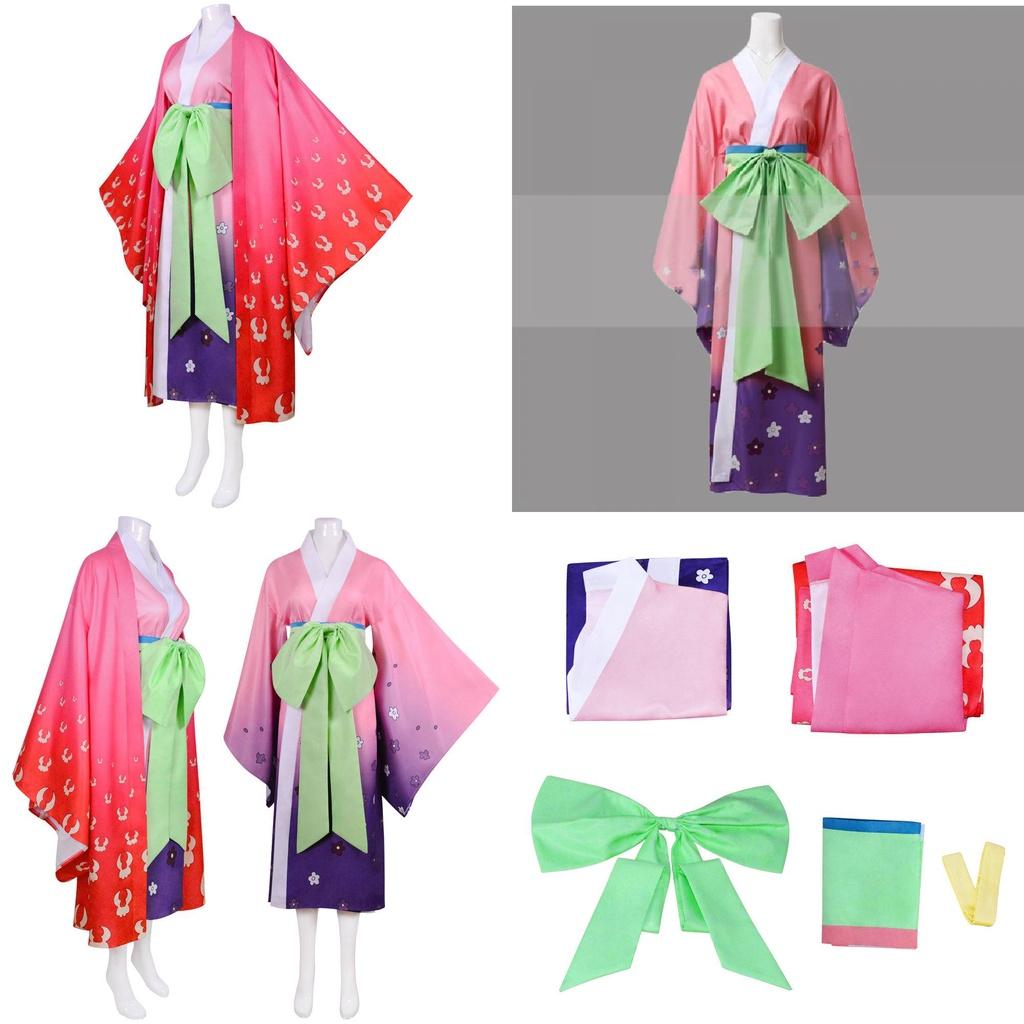 Atemberaubender Einteiler Wano-Land Kozuki Hiyori Kimono für Damen Cosplay