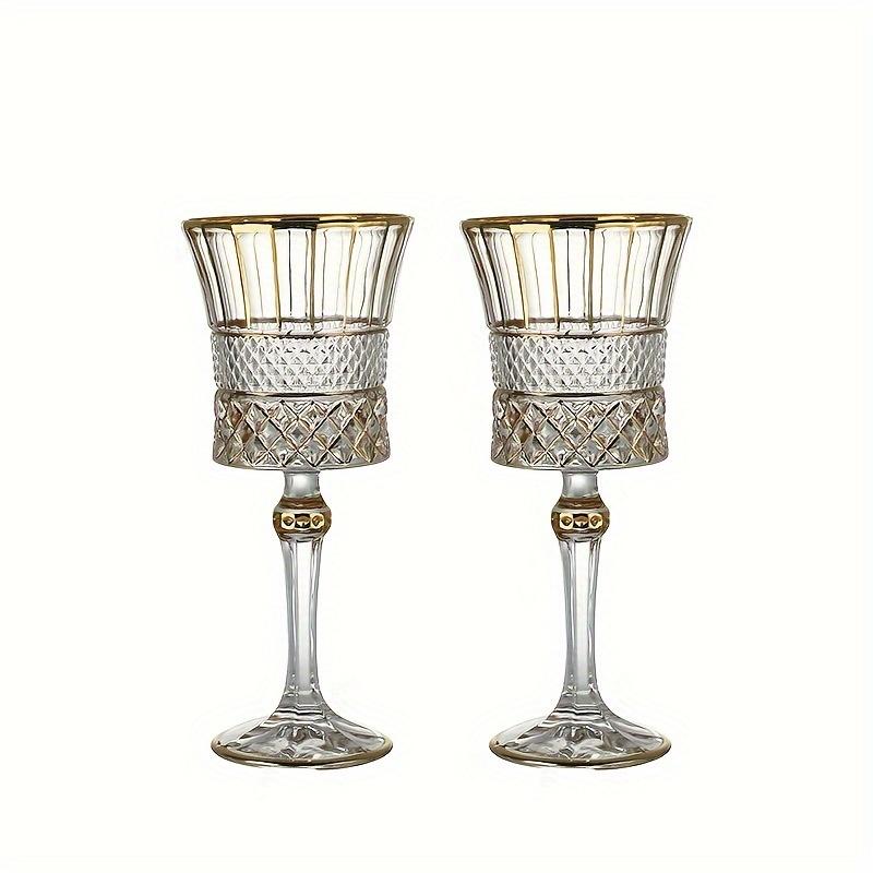 Set Of 2 Glass Red Wine Glasses With High Feet European-style Light Luxury High-end Wine Glasses For Home Use Each With 270ml/9oz Safe And Protective