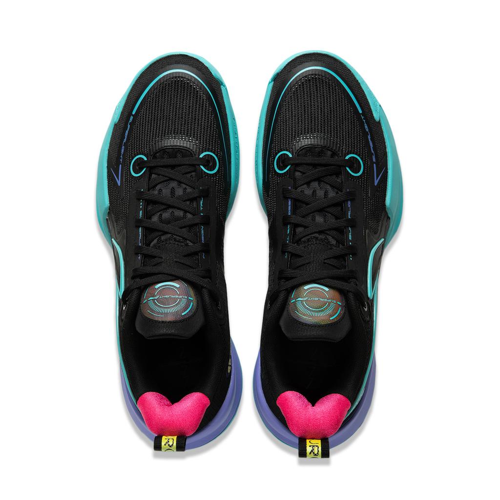 New LiNing Super Light V2 Cushioning Wear Resistant Breathable Supportive Rebound Low Top Basketball Shoes Men's Black ABAT029-4