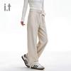 :CHOCOOLATE Cotton Casual Loose-Fit Pants