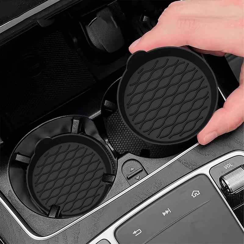 Leak-proof Silicone Car Cup Coaster - Anti-slip Round Interior Mat