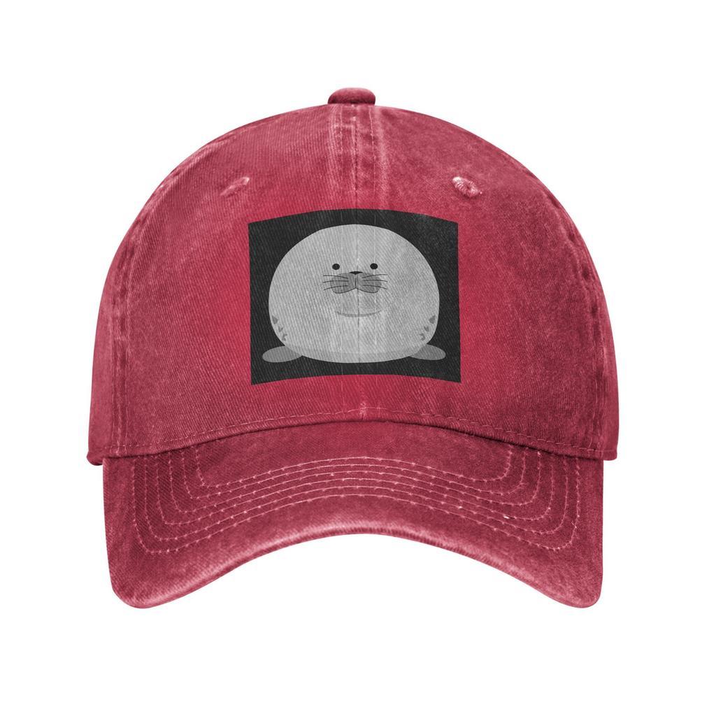 Süßer dicker Seehund Denim-Kappe Lässige Baseballkappen Verstellbarer Hut Sommer Unisex Baseballkappen