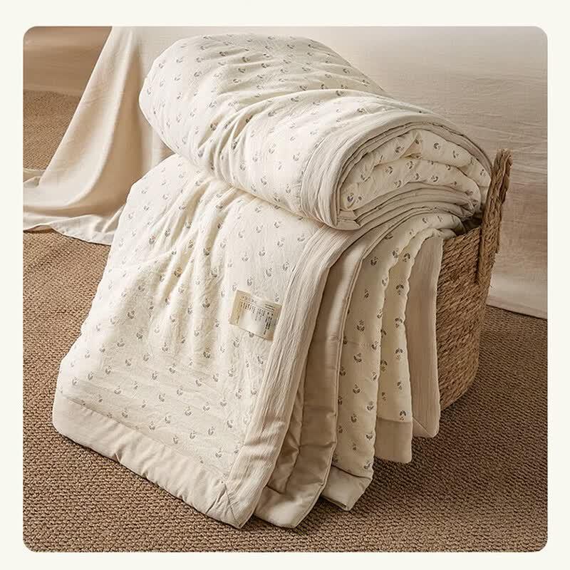 Hongdou Asano Linen Print Cotton Summer Quilt