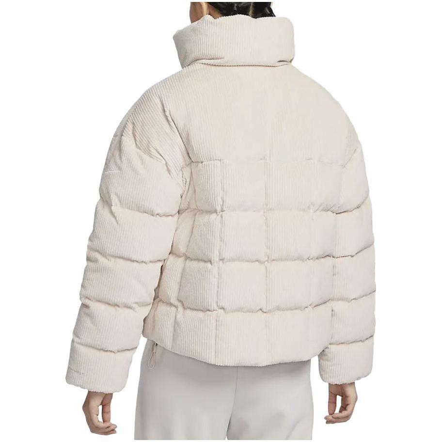 Nike Essentielle Buchstaben Stehkragen Kord Locker Lässig Daunenjacke Damen Jacken Hellrot Holzbraun FD8214-104