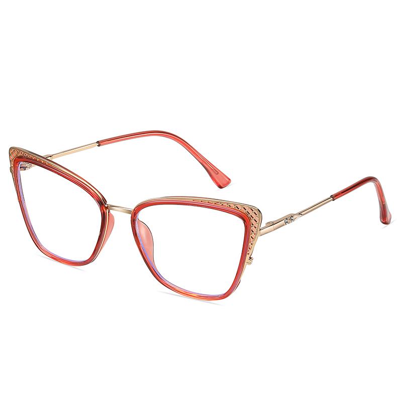 

Модные Очки Дизайнерские Кошачий Глаз С Пустотами Женские Компьютерные Для Близоруких Очки Для Зрения Рецептурные От -0.5 -0.75 До -6.0 0