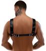 ZADO - Adjustable Men's Leather Suspenders Black