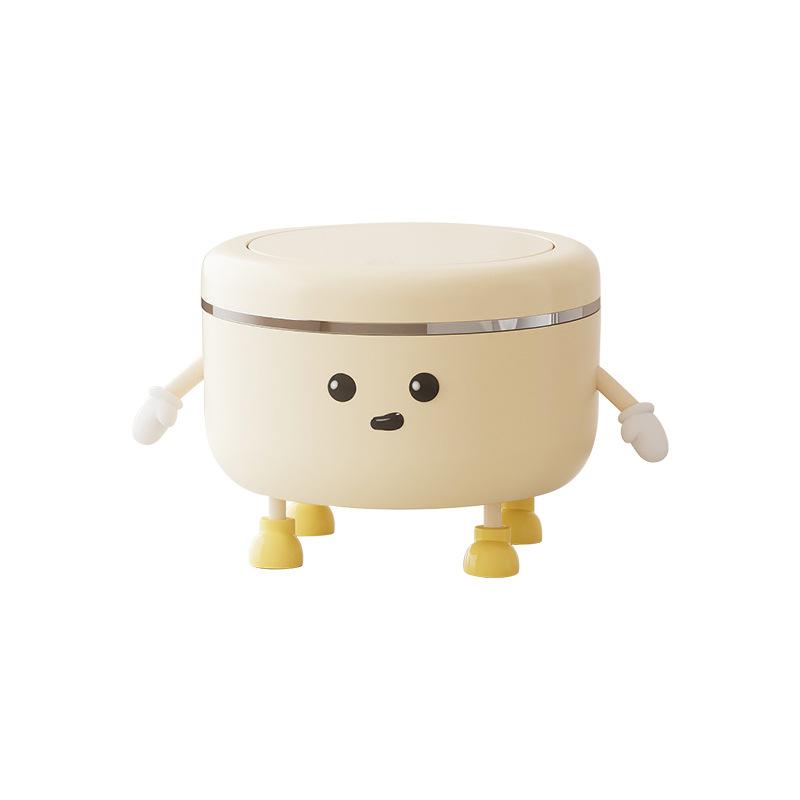 Desktop Trash Can with Pop-up Lid Household Paper Waste Bin Large-capacity Bathroom Toilet Waterproof Garbage Storage Box