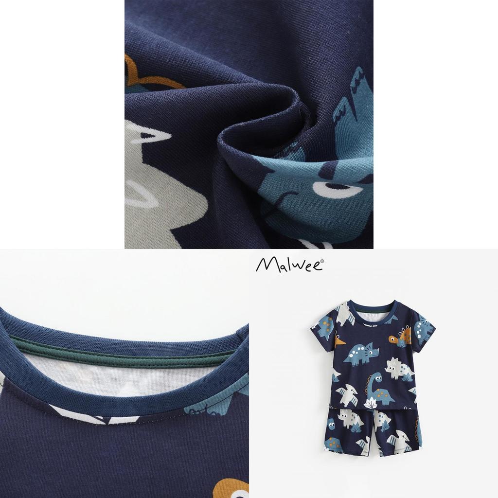 Malwee Boy Summer Casual Cotton T Shirt Shorts Set For Kids 3 -8 Years Old