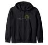 Heart Pulse Mountains and Sun Gift Zip Hoodie
