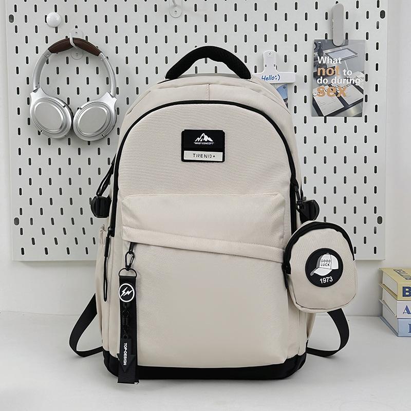 Schoolbag new Korean version college student couple schoolbag large capacity lightweight versatile travel backpack fashionable atmosphere