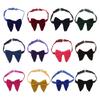 Fashion Velvets Big Bowties for Women Mens Groom Wedding Bow Tie Solid Color