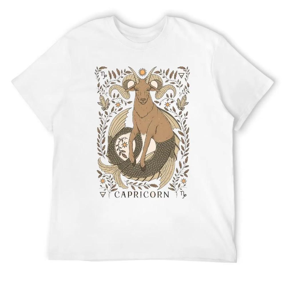 Capricorn Twelve Constellation (7) Top Tee Novelty T-shirt Harajuku Campaign  Funny Novelty Aactivity Competition Eur Size