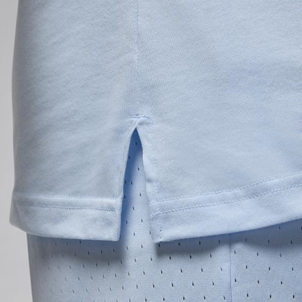 Jordan Soft Cotton Blend Quick-Dry Comfortable Casual Sports Round Neck Pullover Short Sleeve T-Shirt Men Tops Turquoise-Blue Black FN5830-441