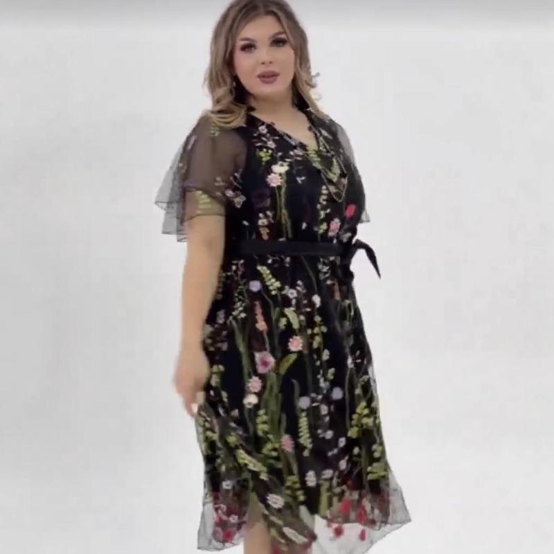 Rochie de damă imprimată plus-size