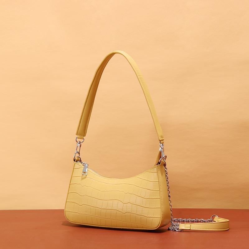 

Новый дизайн сумки под мышкой плюс женская сумка-полумесяц через плечо с крокодиловым узором OEM Size on demand жёлтый