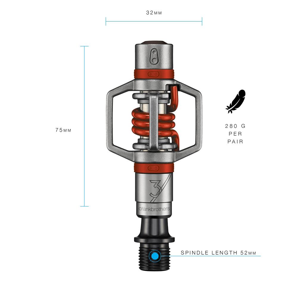 CRANK BROTHERS Eggbeater 3 571371 Pedals, Red,