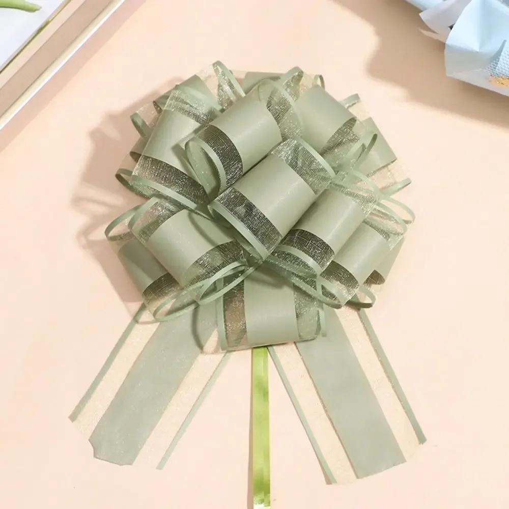 1pc Snow Yarn Pull Bow Ribbon Big Car Bow for Cars Birthday Christmas Presents Gift Decoration Ribbon Wedding Pull Flower