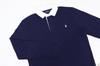 Polo Ralph Lauren Classic Fit Long Sleeve Rugby Shirt with Embroidered Size Men's Pony, 0103976-L-NAVY [Used]