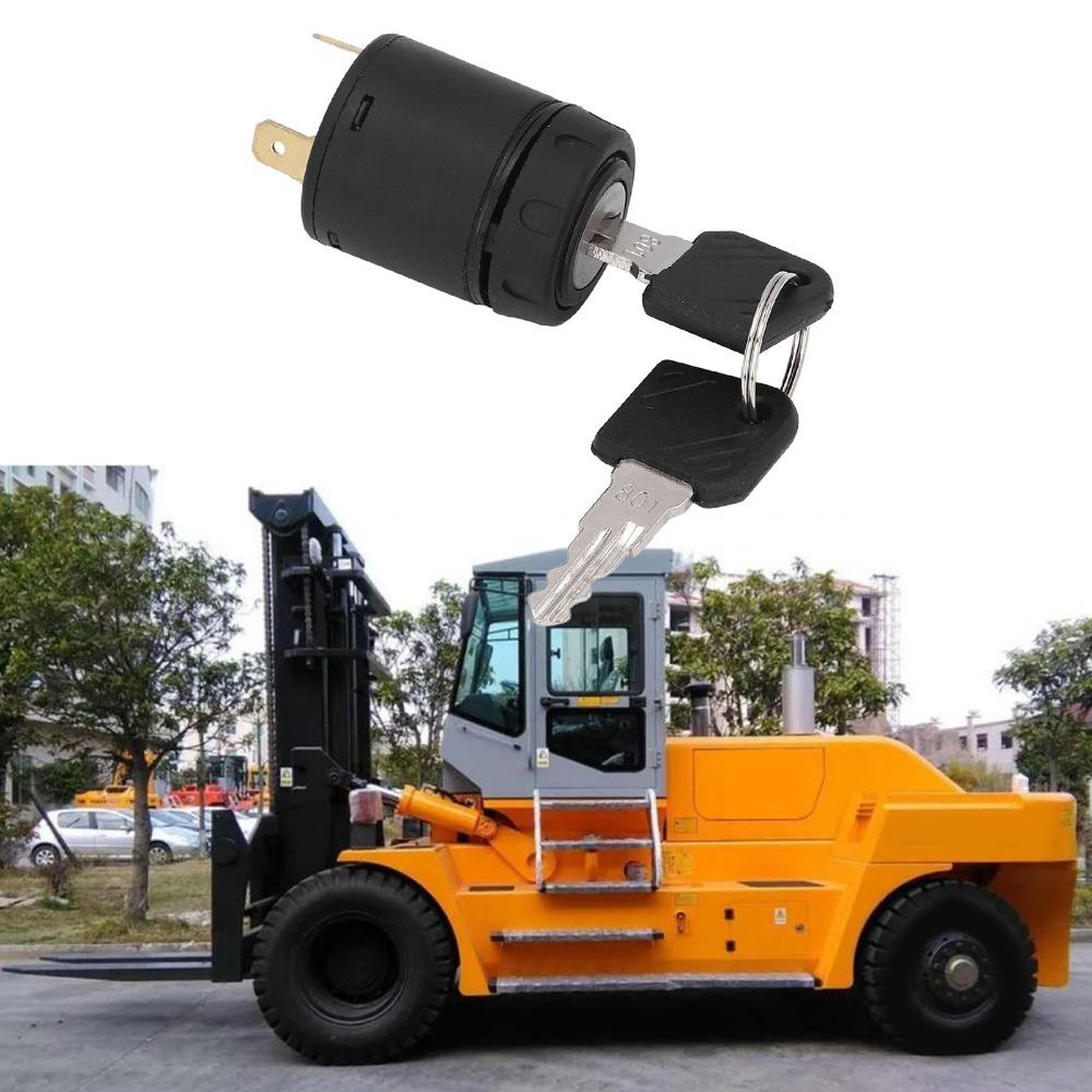 Plastic Material Forklift Ignition Switch with 2 Keys Key Switch Industrial Mining