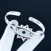 Amazonite Gemstone Handmade Cuff Bangle 925 Sterling Silver Cuff Bangle, indicolite Flower Shape Bracelet For Wife, Unisex Bangle, Wife Gift