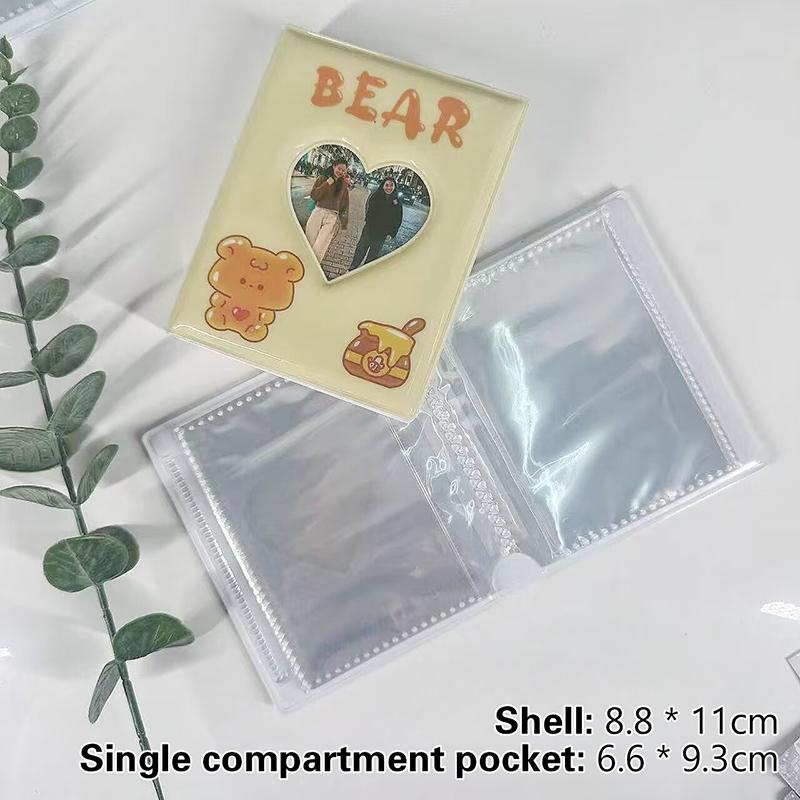 40 Positions Kpop Binder Photocards 3 Inch Love Heart Hollow Collector Book Idol Photocards Holder Book Binding Machine