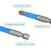 10Pcs 1/4 Hex Magnetic Cross Screw Head Anti-Slip Electric Point 50mm Drive Drill Bit Set Tool