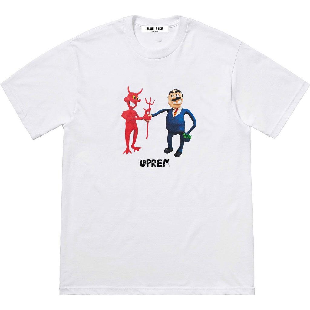 Zomer Tide Merk Phantom Letter Bedrukking T-shirt Joint Avatar Groot Letter Patroon Korte Mouw Los Heren Dames Puur Katoen