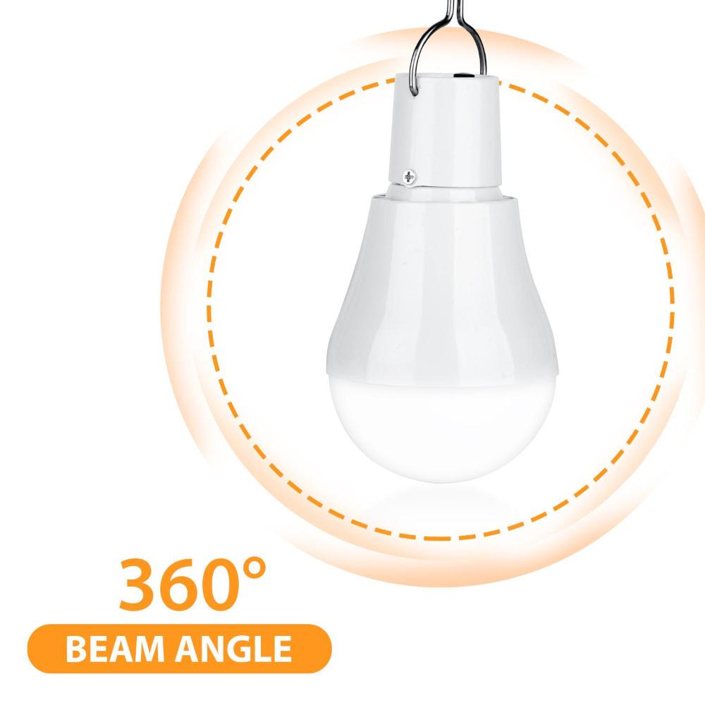 Nuova Lampadina LED a Ricarica Solare Risparmio Energetico Lampadina LED Portatile Lampada Energetica Illuminazione Casa Esterno