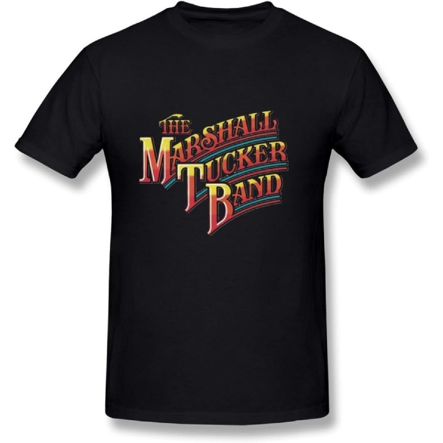 

BYONE The Marshall Tucker Band Rainbow Logo Cotton O-Neck T Shirt For Mens Black L XXXXXL різнокольоровий