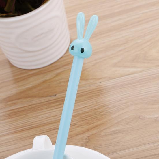 4Pcs Quick-drying Gel Pens Cute Rabbit Design Writing Fluently Ultralight Non-slip Comfortable Grip Ink Pens