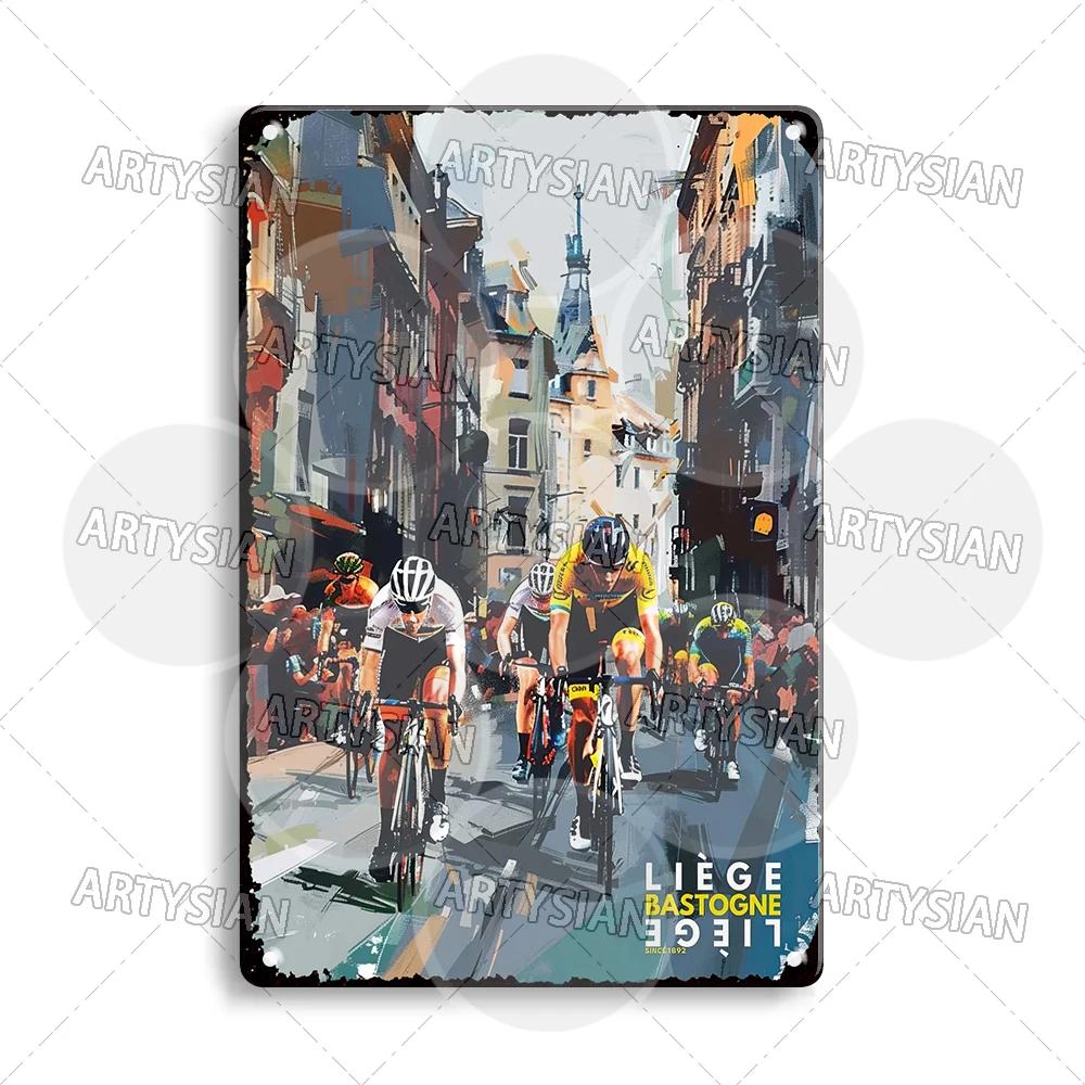 Vélo Tour De France Cycling Metal Sign Les Pyrénées Auvergne Les Vosges Col Du Galibier Col d'Aspin Tignes Col De La Bonette