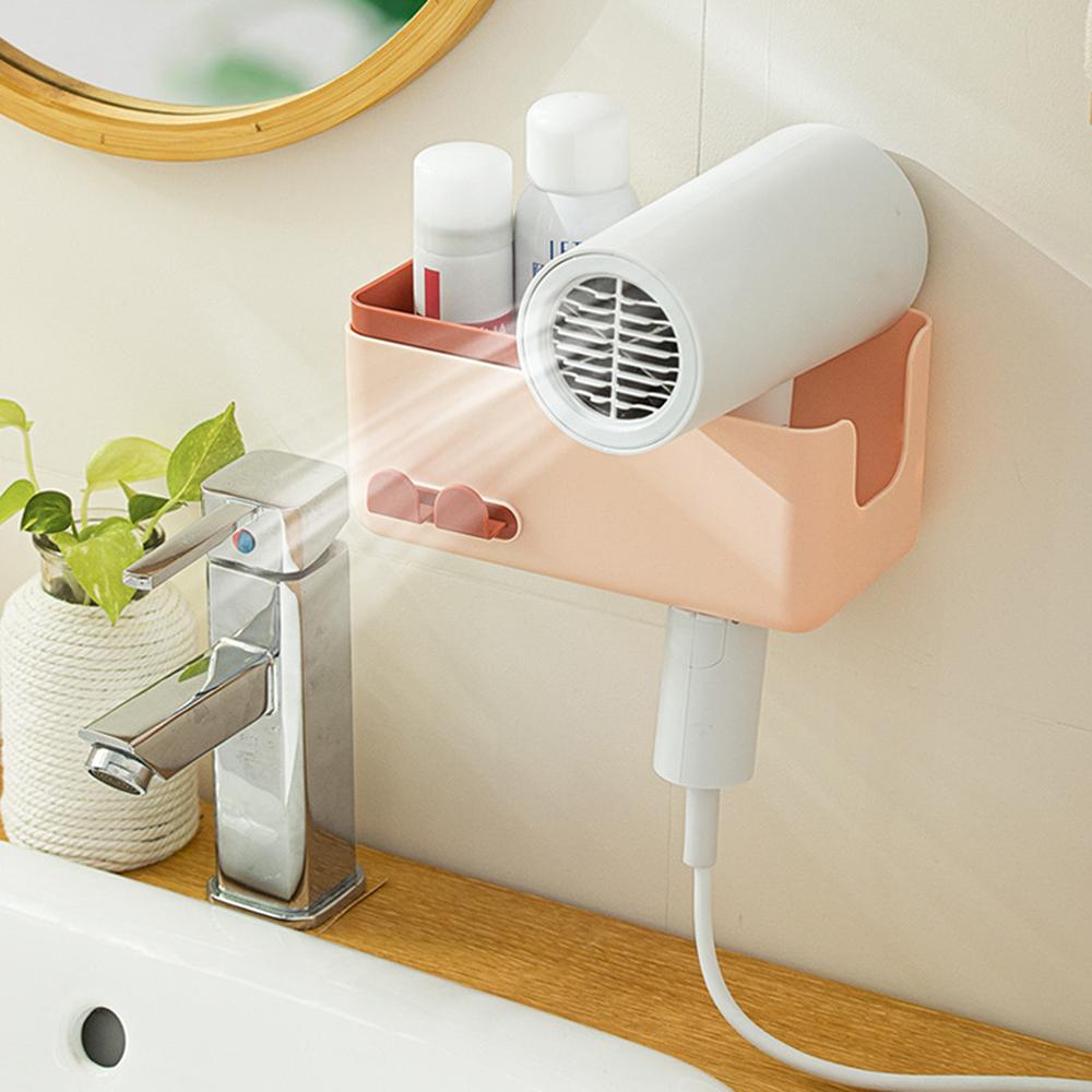 Heißer Magischer Wandmontage-Aufbewahrungsständer Keine Spuren Aufkleber Kreativer Saugbecher Haartrocknerhalter Kammgestell Ständer Badezimmerzubehör