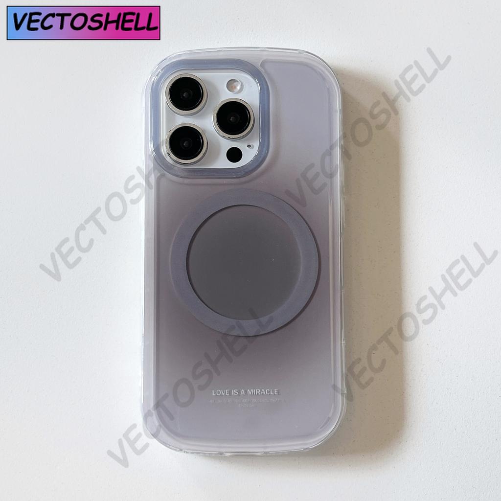 New Korean Pastel Gradient Magnetic Case for iPhone 11-16 Pro Max - Shockproof Soft Silicone Wireless Charging Ready