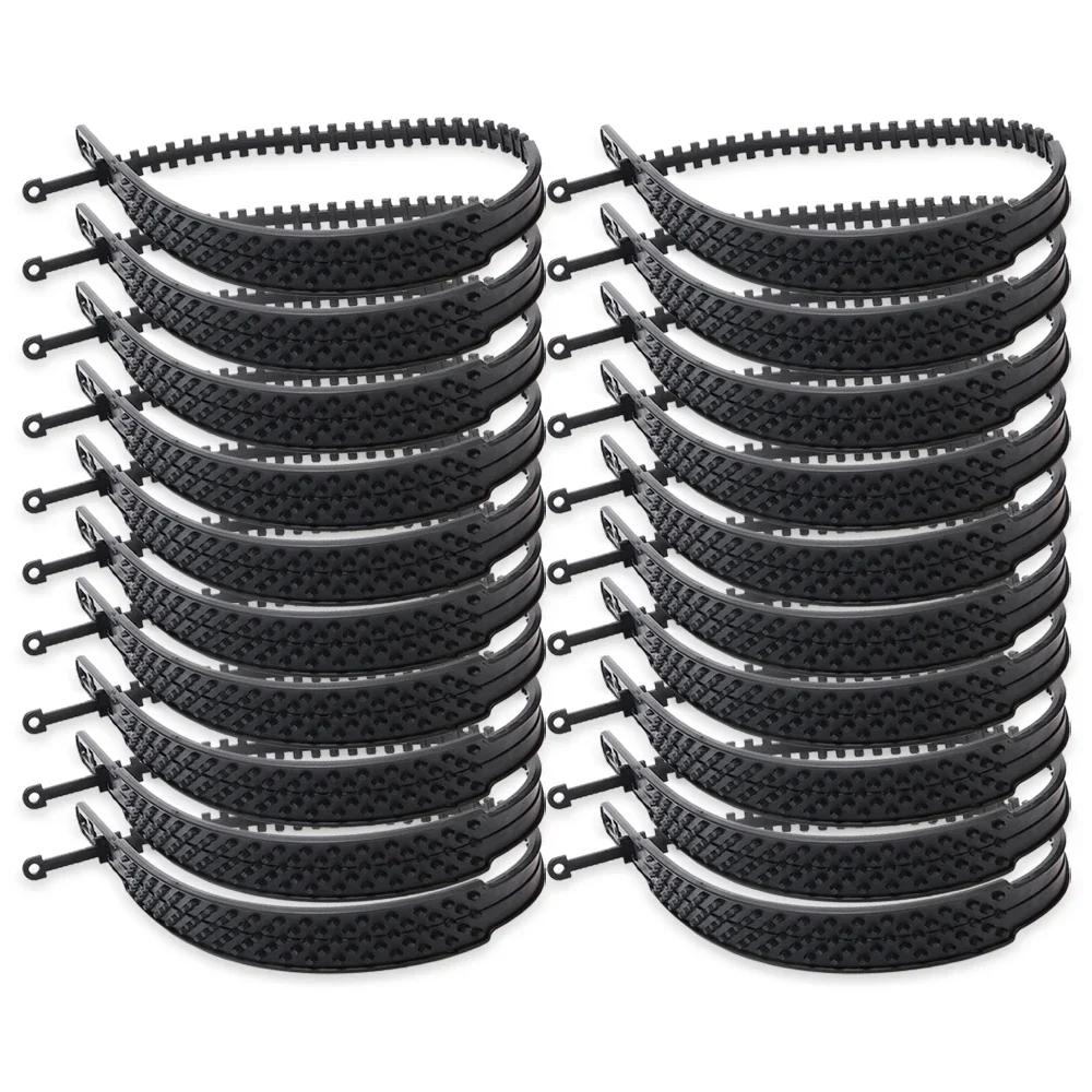 20/10pcs Snow Chain Widen Thicken Car Tire Crawler Type Plastic Anti-skid Chain Winter Wheel Tyre Anti-Slip Ties Emergency Tools