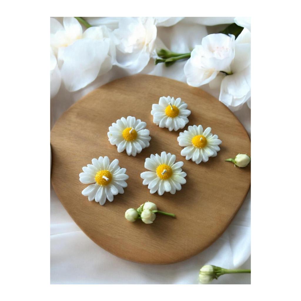 20 Pieces Of Kraft Boxed Daisy Candle For Gift, Engagement, Wedding, Circumcision, Promise, Henna, Birthday