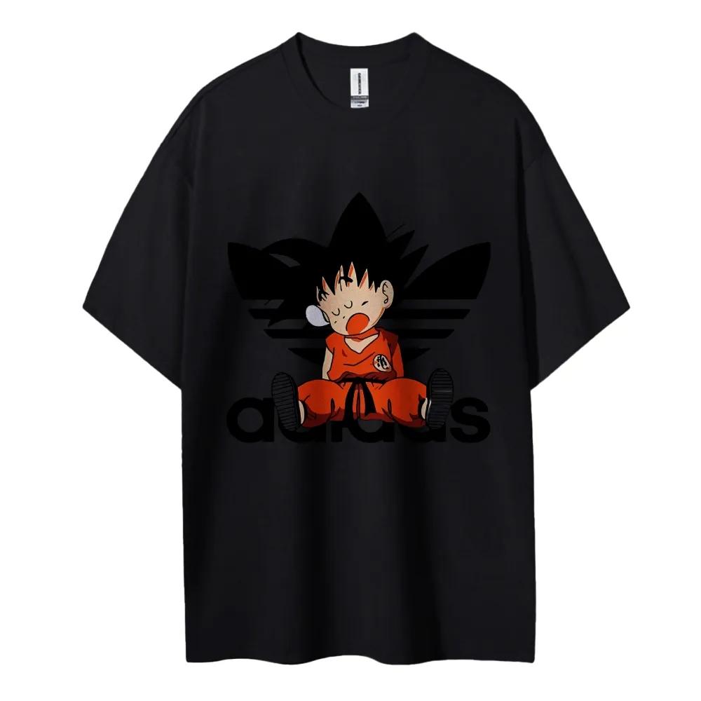 Dragon Ball Son Goku Pánské a dámské tričko s krátkým rukávem Stejné Pohodlné Krátký rukáv Párové Ležérní Krátký rukáv Populární Top