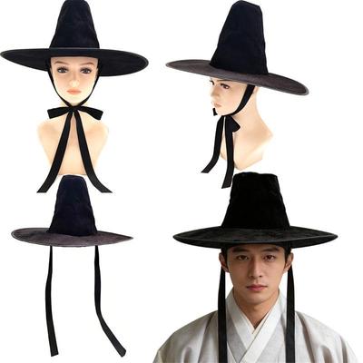 Korean Traditional Joseon Dynasty Gat Hat for Hanbok Halloween Costume and Photography Prop