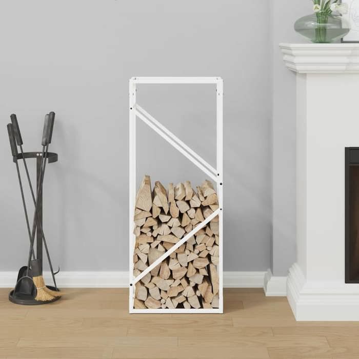 VidaXL Firewood Rack White 40x25x100 Cm, Fireplace Log Holder, Log Holder, Log Rack, 864332