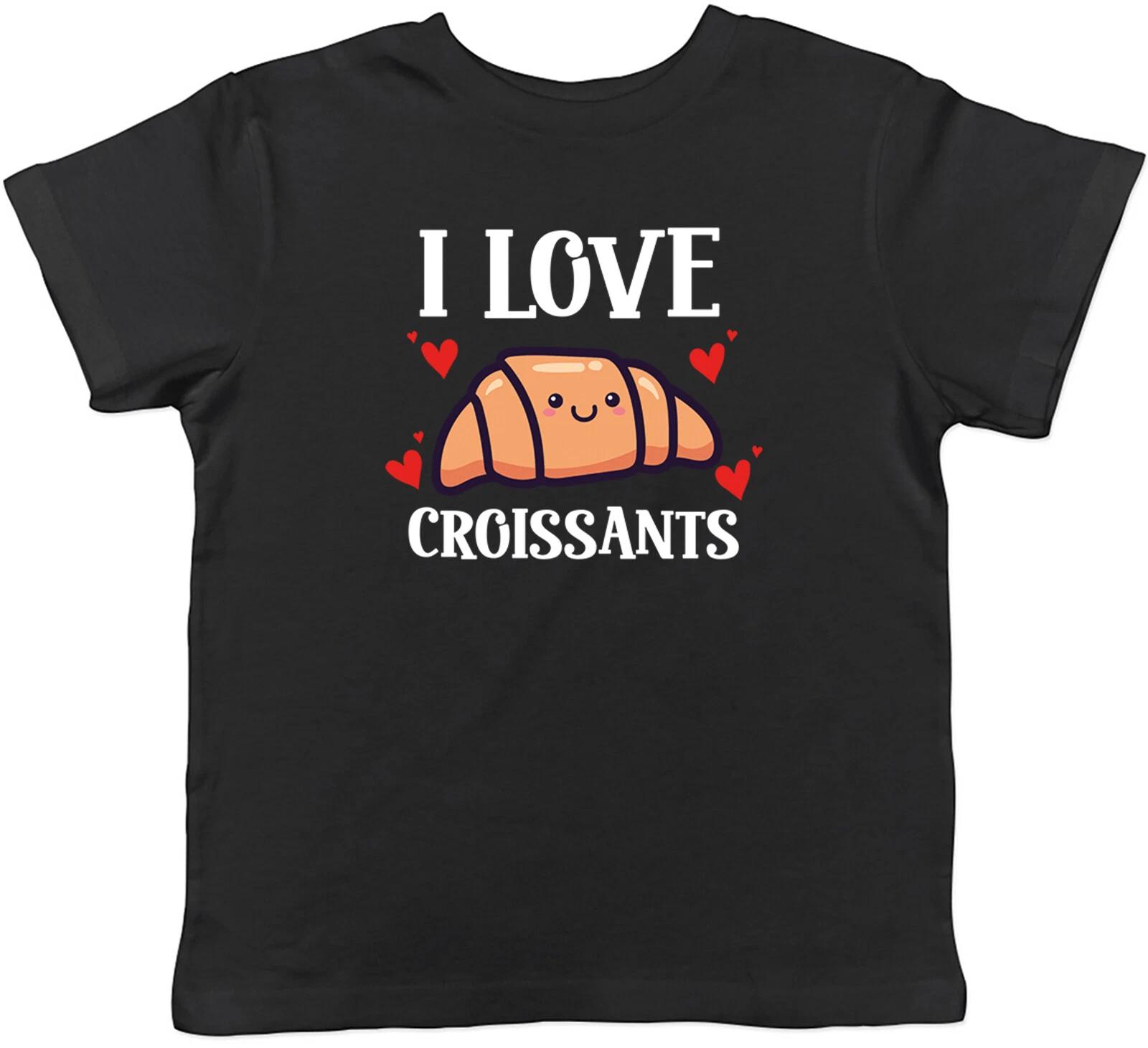 

I Love Croissants Kids T-Shirt Baker Bread Baking Lover Children Boys Girls Gift 110