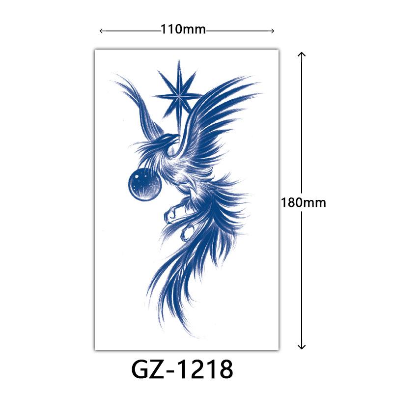 Herbal Tattoo Stickers, Juice Tattoo Stickers, Semi-Permanent English Letter Tattoo Stickers Tattoo