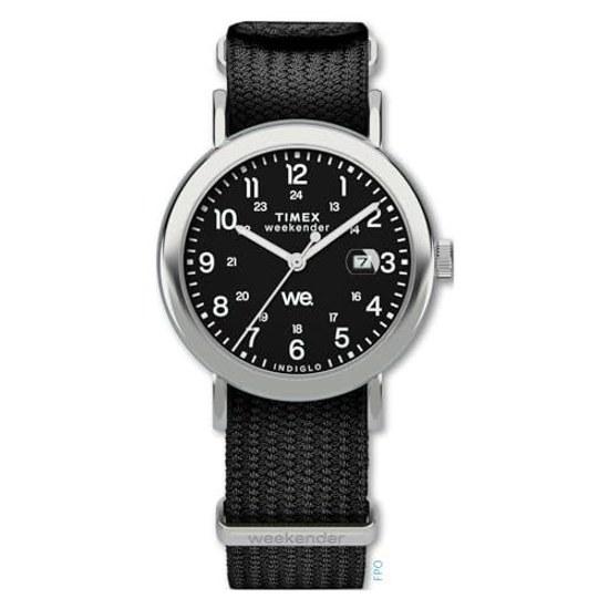 TIMEX Unisex Wristwatch Weekender TW2W86100 Quartz 5 ATM Water Resistant Acrylic Black Dial Brass